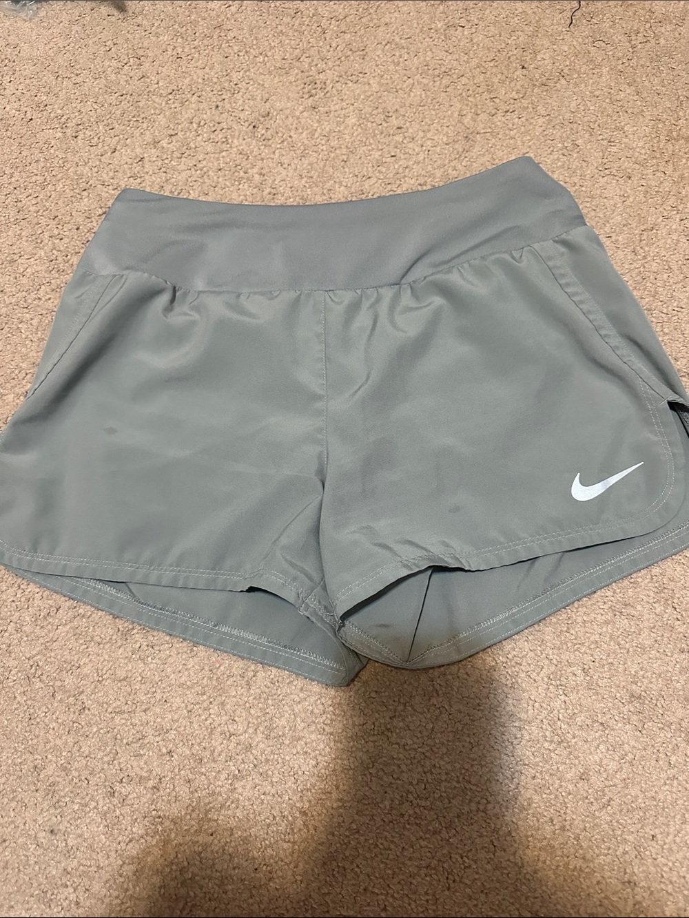 Nike Women’s Light Gray Athletic Running Shorts